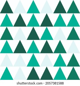 Geometric seamless pattern Christmas trees, green Christmas trees, new year and Christmas, wrapping paper, background, wallpaper, geometry, symmetrical, triangles