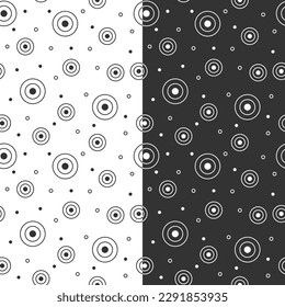 Geometric seamless pattern with circle and pokla dot