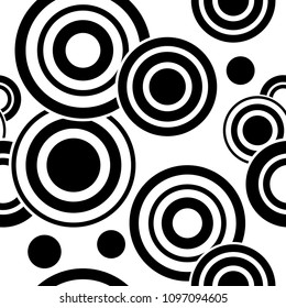 Geometric seamless pattern. Circles