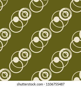 Geometric seamless pattern. Circles