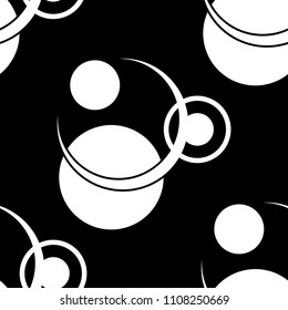 Geometric seamless pattern. Circles