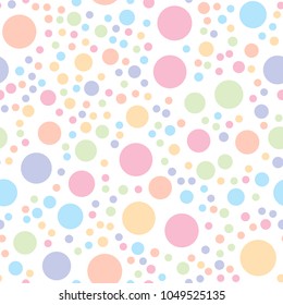 Geometric seamless pattern of circles. Abstract background from colorful circles. Vector illustration.