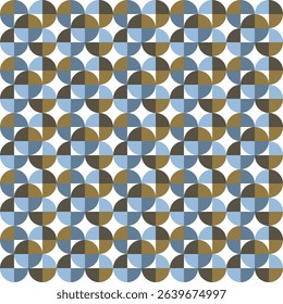 Geometric seamless pattern with circles arranged like flower grid