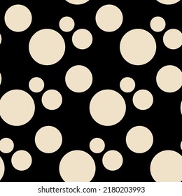 Geometric seamless pattern with circles. Modern background with different sizes of shapes.