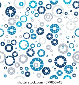 Geometric seamless pattern from circles and polygons. Original background.