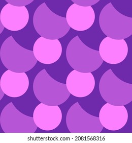 Geometric seamless pattern from circles purple and pink color