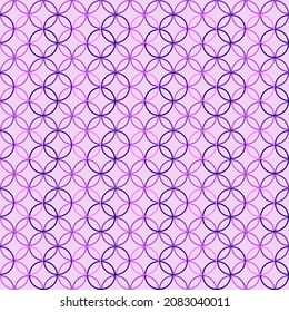Geometric seamless pattern from circles purple and pink color