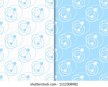 Geometric seamless pattern. Circles and rings