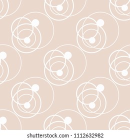 Geometric seamless pattern. Circles and rings