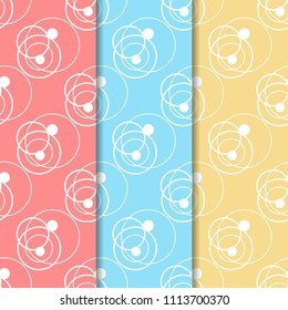 Geometric seamless pattern. Circles and rings