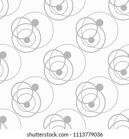 Geometric seamless pattern. Circles and rings