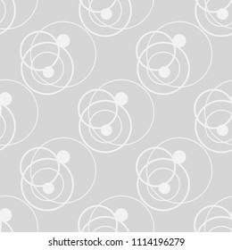 Geometric seamless pattern. Circles and rings