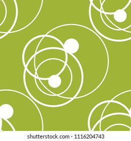 Geometric seamless pattern. Circles and rings