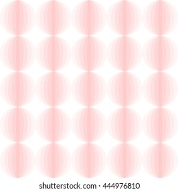 Geometric seamless pattern with circles, rose quartz and white gradient background, vector illustration
