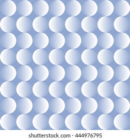 Geometric seamless pattern with circles, serenity and white gradient background, vector illustration