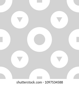Geometric seamless pattern. Circles and triangles