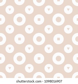 Geometric seamless pattern. Circles and triangles