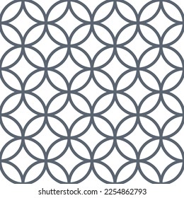 Geometric seamless pattern. Classic japanese fabric seamless pattern. Vector illustration.