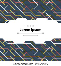 Geometric seamless pattern of color lines