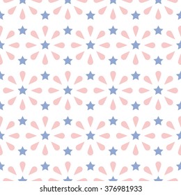 Geometric seamless pattern in color of the year 2016. Abstract simple line branches design. Rose quartz and serenity violet colors.