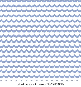 Geometric seamless pattern in color of the year 2016. Abstract simple line ocean waves design. Serenity violet colors.
