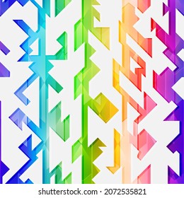 Patrón geométrico sin soldadura con fondo de color.