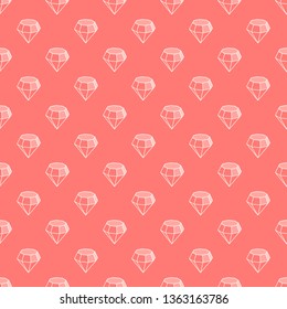 Geometric seamless pattern. Colored diamonds in 3D style.