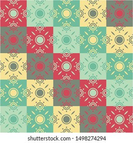 Geometric seamless pattern colorful. Abstract wallpaper in vector. Trendy concept design. Eps10