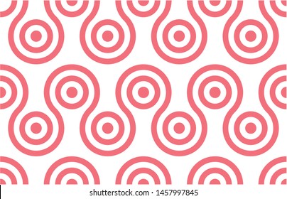 Geometric seamless pattern colorful with circle motifs. Modern abstract background. Creative concept design. Beautiful wallpaper in vector with bright color.