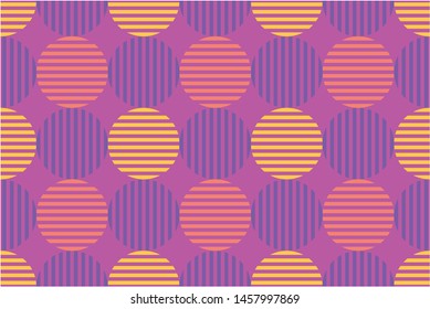 Geometric seamless pattern colorful with circle motifs. Modern abstract background. Creative concept design. Beautiful wallpaper in vector with bright color.