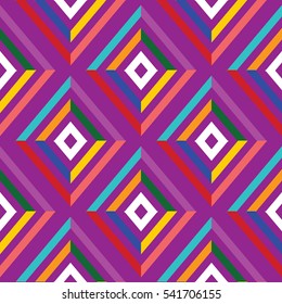 Geometric  seamless pattern with colorful  rhombus.Abstract geometrical  background.