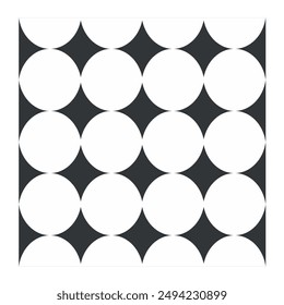 
geometric seamless pattern with colorful semicircles and circles. Modern abstract background. Black and white colors. Vector illustration