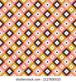 Patrón geométrico sin fisuras con cuadrados coloridos al estilo escandinavo. Antecedentes abstractos. Papel de pantalla.	