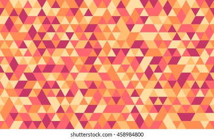 Geometric seamless pattern with colorful triangles. Abstract mosaic background. Vector illustration.