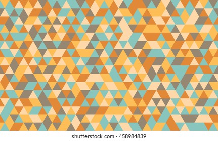 Geometric seamless pattern with colorful triangles. Abstract mosaic background. Vector illustration.