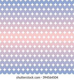 Geometric seamless pattern in colors of the year 2016. Abstract simple waves design. Serenity violet, rose quartz.