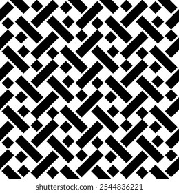 Patrón geométrico sin fisuras, compuesto de Formas cuadradas y rectangulares coloridas dispuestas en una cuadrícula diagonal.