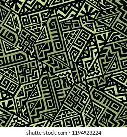 Geometric seamless pattern created in trendy ethnic style. Unique boho tile. Perfect for textile design, wrapping paper, wallpaper, site backdrop and screens background.