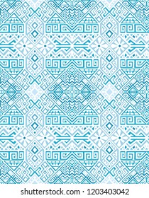 Geometric seamless pattern created in trendy ethnic style. Unique boho tile. Perfect for textile design, wrapping paper, wallpaper, site backdrop and screens background.