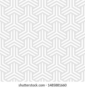 Geometric seamless pattern of crossing lines in polygons. Monochrome wallpaper. Abstract design.