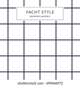 Geometric seamless pattern with crossing lines. Yacht style design. Abstract textured background design. Vector illustration for minimalistic design. Modern elegant wallpaper.