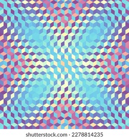 Geometric seamless pattern of a cubes in low poly style.