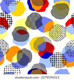 Geometric seamless pattern of a cubes in low poly style.