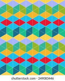 Geometric seamless pattern of cubes and lozenges. Abstract background for your business.
