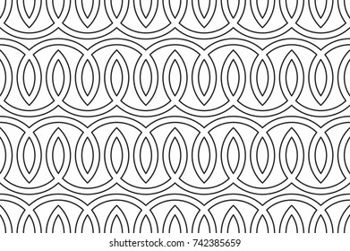 Geometric seamless pattern with curves