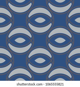 Geometric seamless pattern. Dark blue background for wallpapers, textile and fabrics