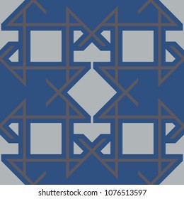 Geometric seamless pattern. Dark blue background for wallpapers, textile and fabrics