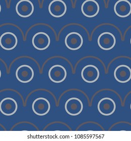 Geometric seamless pattern. Dark blue background for wallpapers, textile and fabrics
