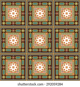 Geometric seamless pattern. Decoration for wallpaper, fabrics, tiles and mosaics. Ornate background. Editable vector file.