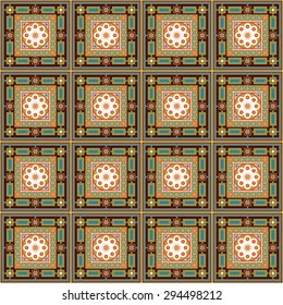 Geometric seamless pattern. Decoration for wallpaper, fabrics, tiles and mosaics. Ornate background. Editable vector file.